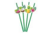 Speelgoed - Globos Paper Straws Fruit Aloha - 6 pcs. - 9345
