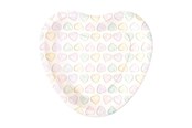 Speelgoed - Globos Paper Plates 23cm Heart-Shaped Watercolors Hearts - 8 pcs. - 4484