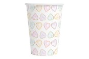 Speelgoed - Globos Paper Cups 210ml Watercolors Hearts - 8 pcs. - 4485