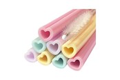 Speelgoed - Globos Reusable Silicone Straws Watercolors Hearts - 8 pcs. - 4488