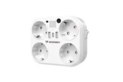 Mobiel - Adapters & Opladers - Wozinsky WRS-2B 4x AC 2x USB-A 2x USB-C 4000 W Network Splitter with Lamp - White - 5907769388637