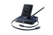 Mobiel - Adapters & Opladers - Baseus Nomos NH21 6-in-1 245W Wireless Charging Station with Two Retractable USB-C Cables - Black - E0120Q00