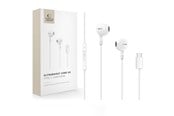 Headphones/Headsets - Tech-Protect Ultraboost Core G4 USB-C Wired Headphones - White - 5906302324279