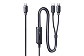 USB-kabel - Baseus Flash 4 140W 2in1 USB-C to USB-C + USB-C Cable 1.5 m - Black - E0426X00