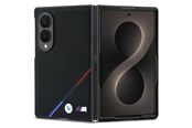 Mobiel - Covers & Cases - BMW M Leather Perforated Tricolor Stripe Metal Logos MagSafe Case for Samsung Galaxy Z Fold 8 - Black - 3666339662622