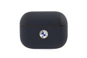 Mobiel - Overige accessoires - BMW Genuine Leather Silver Logo AirPods Pro Case - Navy Blue - 3666339009441