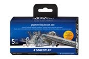 Schrijf- en tekengerei - Staedtler pigment big brush pen Grey 5pcs - 373 C5-1