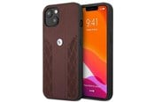 Mobiel - Covers & Cases - BMW Leather Curve Perforate Case for iPhone 13 - Red - 3666339021863