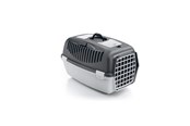 Katten - Stefanplast Gulliver 2 transportkooi m/kunststof deur, grijs/grijs, 55 x 36 x 35 cm - 281241
