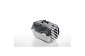 Katten - Stefanplast Gulliver 1 transportkooi m/kunststof deur, grijs/grijs, 48 x 32 x 31 cm - 281240