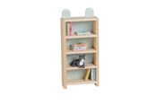 Pop, teddybeer en materiaal - Micki Lundby houten boekenkast met 10 verschillende boeken & kat. - 18406
