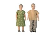 Pop, teddybeer en materiaal - Micki Lundby grootouders. Afneembare kleding. Leeftijd 3+ - 18409