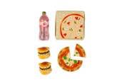 Pop, teddybeer en materiaal - Micki Lundby junkfood met burger, drankje, gesneden pizza & pizzadoos - 18420