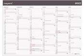 Kalender - Mayland Kæmpekalender Moderne 2x6 mdr. papir rør 2027 - 27064200