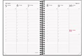 Kalender - Mayland A6 ugekalender højformat matsort genbrugskarton 2027 - 27201120