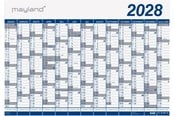 Kalender - Mayland Kæmpekalender 1x13 mdr. PP-plast rør 2028 - 28065000