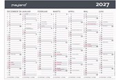 Kalender - Mayland Kontor-bordkalender Moderne A5 2027 - 27058100