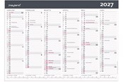Kalender - Mayland Kontorkalender Moderne A3 2027 - 27063100