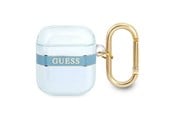 Mobiel - Overige accessoires - GUESS GUA2HHTSB AirPods cover blue/blue Strap Collection - 3666339047108