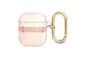 Mobiel - Overige accessoires - GUESS GUA2HHTSP AirPods cover pink/pink Strap Collection - 3666339047078