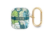 Mobiel - Overige accessoires - GUESS GUA2HHFLN AirPods cover green/green Flower Strap Collection - 3666339041885