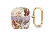 Mobiel - Overige accessoires - GUESS GUA2HHFLU AirPods cover purple/purple Flower Strap Collection - 3666339041908