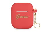 Mobiel - Overige accessoires - GUESS GUA2LSCHSR AirPods cover red/red Silicone Charm Heart Collection - 3666339039097