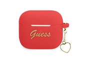 Mobiel - Overige accessoires - GUESS GUA3LSCHSR AirPods 3 cover red/red Silicone Charm Heart Collection - 3666339039110