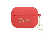 Mobiel - Overige accessoires - GUESS GUAPLSCHSR AirPods Pro cover red/red Silicone Charm Heart Collection - 3666339039103