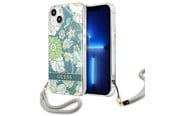 Mobiel - Covers & Cases - GUESS GUHCP13SHFLSN iPhone 13 mini 5.4" green/green hardcase Flower Strap - 3666339040475