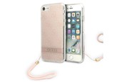 Mobiel - Covers & Cases - GUESS GUOHCI8H4STP iPhone SE 2022 / SE 2020 / 7/ 8 pink/pink hardcase 4G Print Strap - 3666339055202