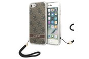 Mobiel - Covers & Cases - GUESS GUOHCI8H4STW iPhone SE 2022 / SE 2020 / 7/ 8 brown/brown hardcase 4G Print Strap - 3666339055196