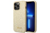 Mobiel - Covers & Cases - GUESS Glitter Script Case for iPhone 14 Pro - Gold - 3666339065102