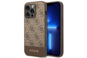 Mobiel - Covers & Cases - GUESS GUHCP14LG4GLBR iPhone 14 Pro 6.1" brown/brown hard case 4G Stripe Collection - 3666339088521