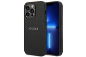 Mobiel - Covers & Cases - GUESS Saffiano Strap Case for iPhone 14 Pro - Black - 3666339088606