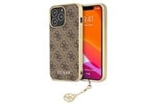 Mobiel - Covers & Cases - GUESS GUHCP13LGF4GBR iPhone 13 Pro / 13 6.1 "brown / brown hardcase 4G Charms Collection - 3666339033453