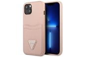 Mobiel - Covers & Cases - GUESS GUHCP13MPSATPP iPhone 13 6.1 "pink / pink hardcase SaffianoTriangle Logo Cardslot - 3666339048136