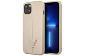 Mobiel - Covers & Cases - GUESS GUHCP13SPSATLE iPhone 13 mini 5.4 "beige / beige hardcase SaffianoTriangle Logo - 3666339040314