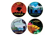 Merchandise - FaNaTtik - Sonic The Hedgehog – Set of 4 Location Coasters - Kustvaarder - SEG-SON09