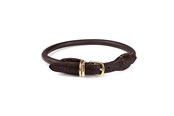 Honden - Timely PARIS Halsband Donkerbruin 10 mm. / 60 cm. - 5907784871534