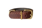 Honden - Timely TEXAS Halsband Donkerbruin 20 mm. / 30 cm. - 5907784919557