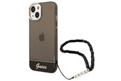 Mobiel - Covers & Cases - GUESS GUHCP14SHGCOHK iPhone 14 6.1 "black / black hardcase Translucent Pearl Strap - 3666339064167