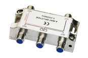 Kabelgoot, Kabelhoes & Kabelbinders - Deltaco - splitter - 4-way F-connectors DC pass Class A - R00150043