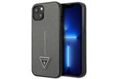 Mobiel - Covers & Cases - GUESS GUHCP14SPSATLG iPhone 14 6.1 "silver / silver hardcase SaffianoTriangle Logo - 3666339065447