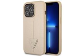 Mobiel - Covers & Cases - GUESS GUHCP14XPSATLE iPhone 14 Pro Max 6.7 "beige / beige hardcase SaffianoTriangle Logo - 3666339065430