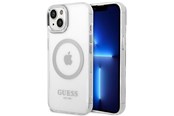 Mobiel - Covers & Cases - GUESS GUHMP14MHTRMS iPhone 14 Plus 6.7" silver/silver hard case Metal Outline Magsafe - 3666339069834