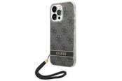 Mobiel - Covers & Cases - GUESS GUOHCP14LH4STK iPhone 14 Pro 6.1 "black / black hardcase 4G Print Strap - 3666339093815