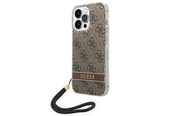 Mobiel - Covers & Cases - GUESS GUOHCP14LH4STW iPhone 14 Pro 6.1 "brown / brown hardcase 4G Print Strap - 3666339093853