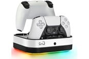 Gaming accessoires - Deep Explorer Dubbel laadstation met RGB-ledverlichting voor DualSense en PlayStation Portal. - Oplader - Sony PlayStation 5 - PS5DUACHASTALEG