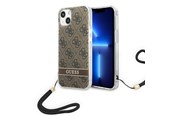 Mobiel - Covers & Cases - GUESS GUOHCP14MH4STW iPhone 14 Plus 6.7 "brown / brown hardcase 4G Print Strap - 3666339093846